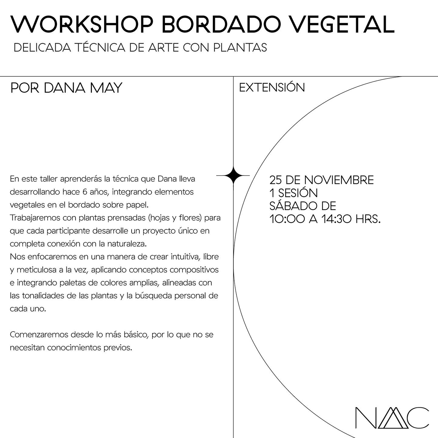 WORKSHOP DE BORDADO VEGETAL ·25/11