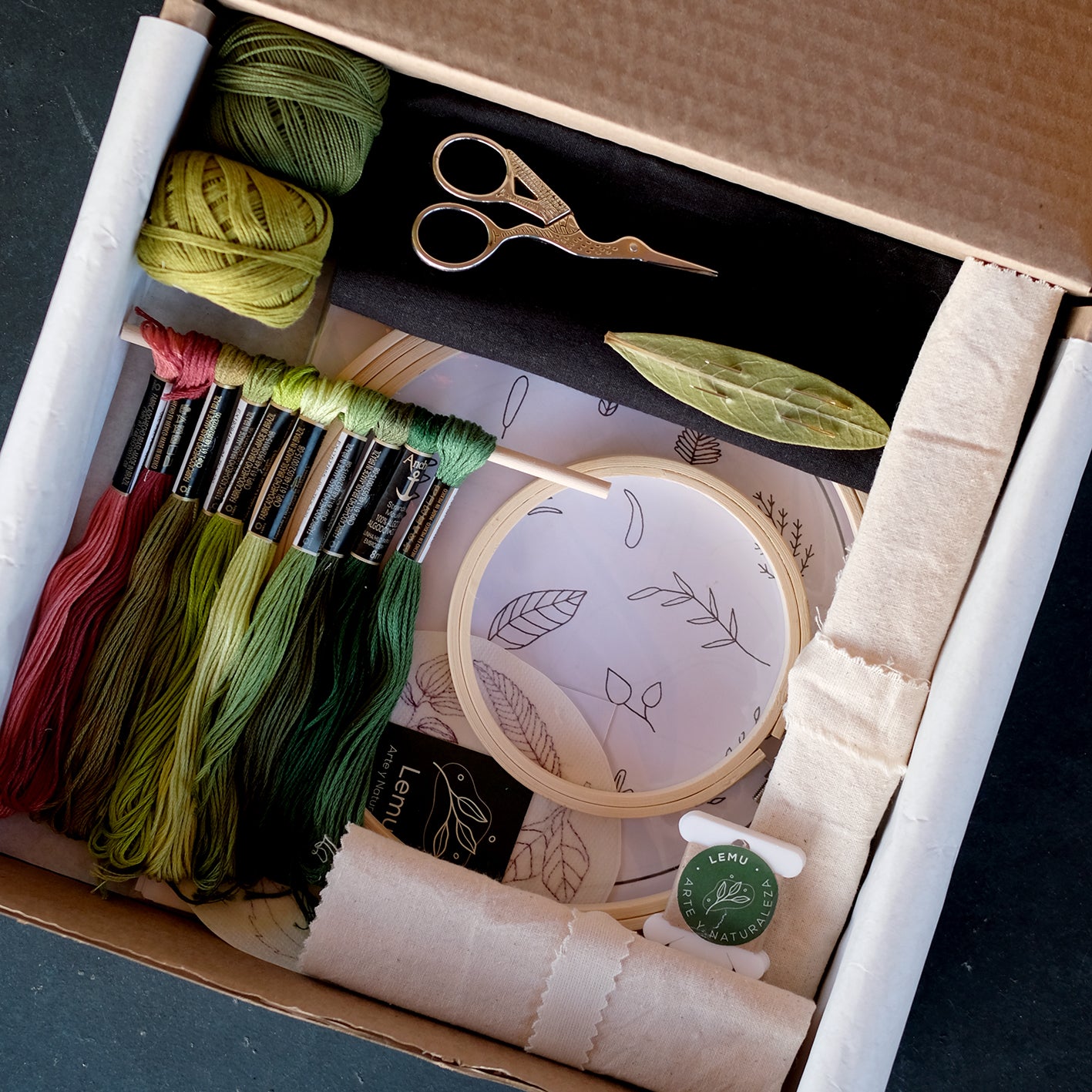 Kit de bordado botánico I