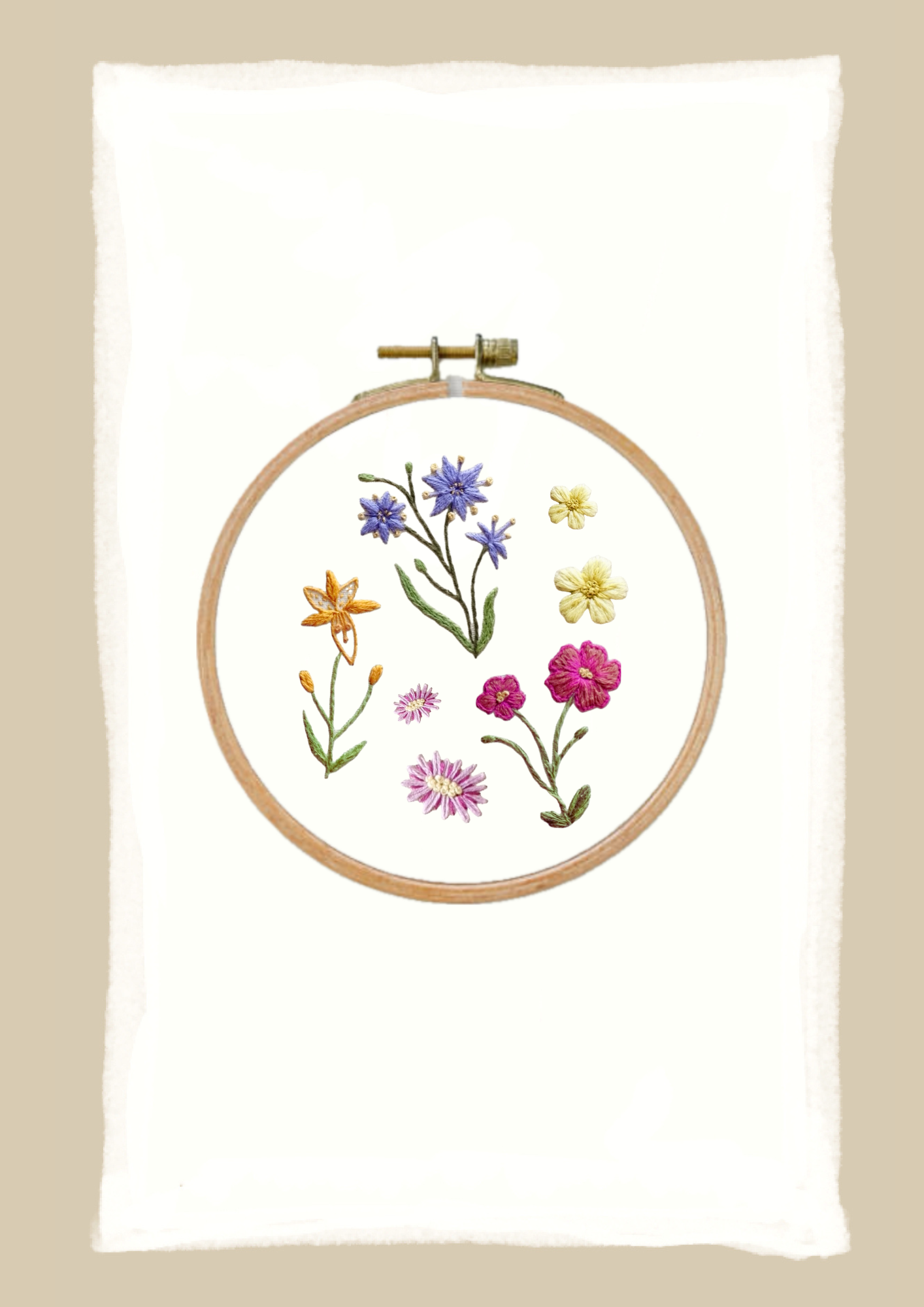 Patrón de Bordado: Flores de Chile